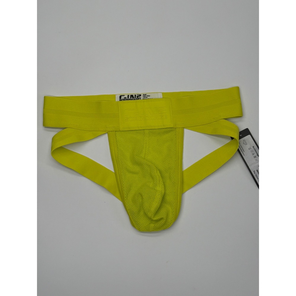 C-IN2 Scrimmage Jockstrap Mens Small‎ Ray Yellow Mesh Athletic Underwear NEW